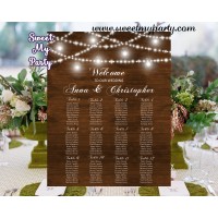 Rustic Wedding Seating Charts,Mason Jar Wedding Seating Plan,(030w)